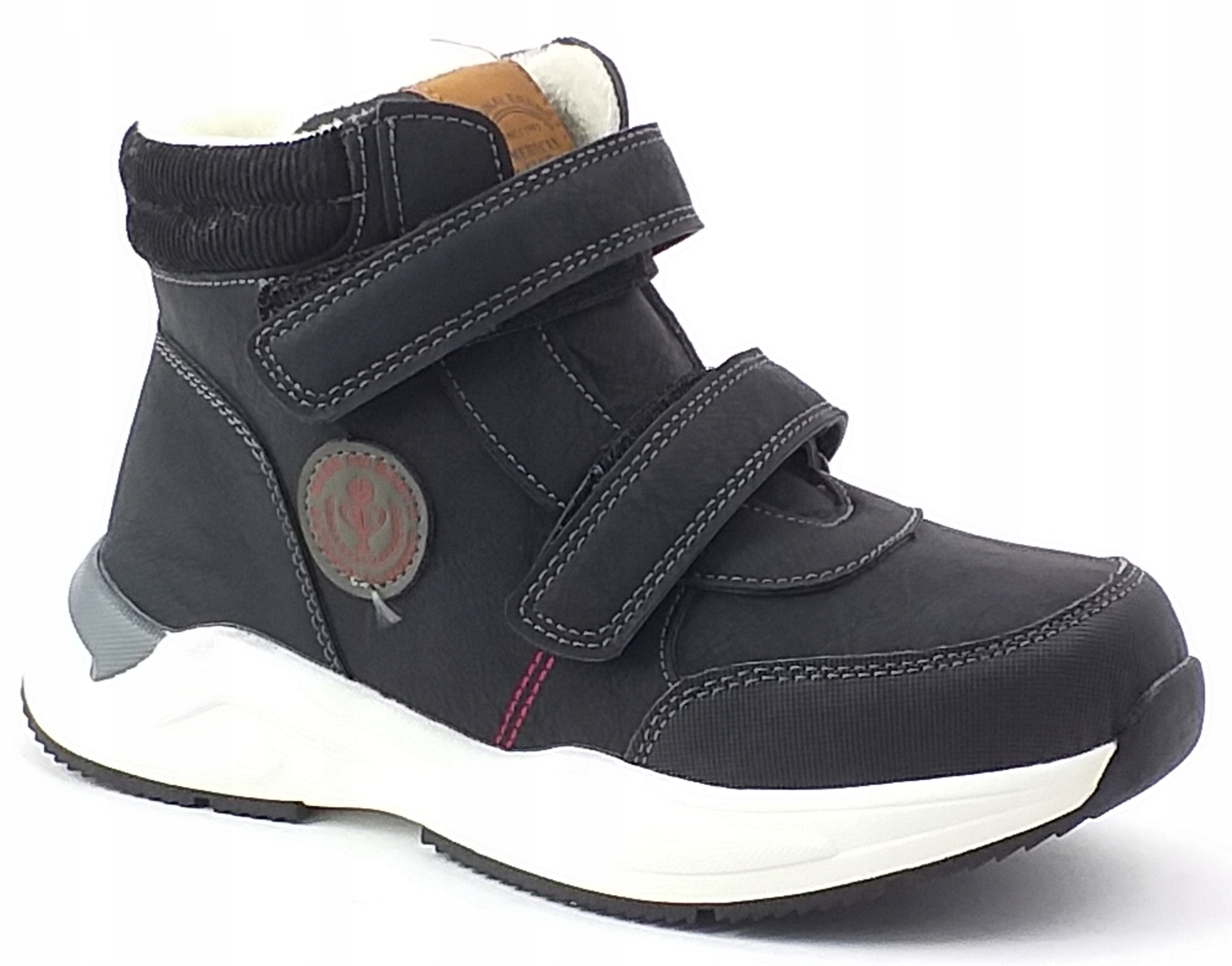 Buty zimowe OCIEPLANE na RZEPY i SUWAK TRAPERY trzewiki kamasze roz 33