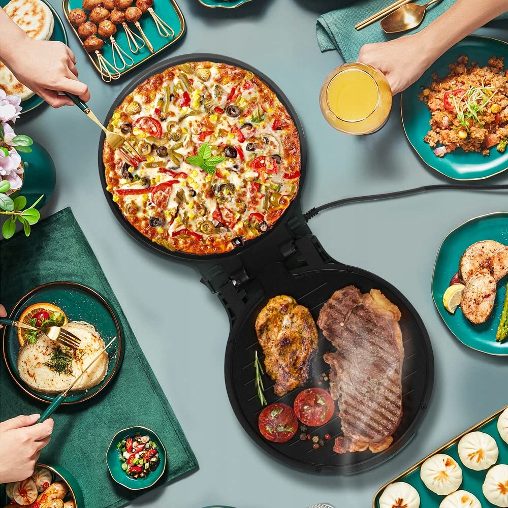 UTEN Elektryczny Grill Stołowy z Powłoką Nieprzywierającą 1200W BBQ — miniatura 3