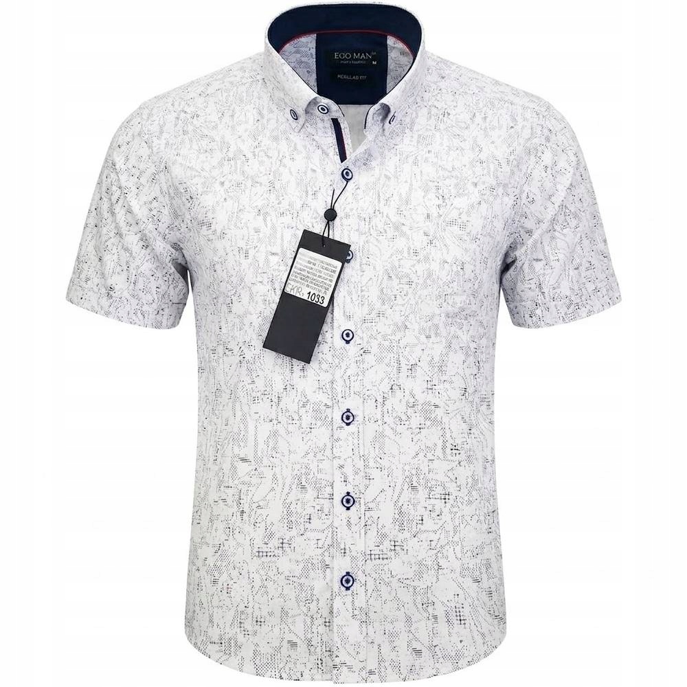 Ego Man košile pánská EKR-1033 krátký rukáv regular fit M bílá