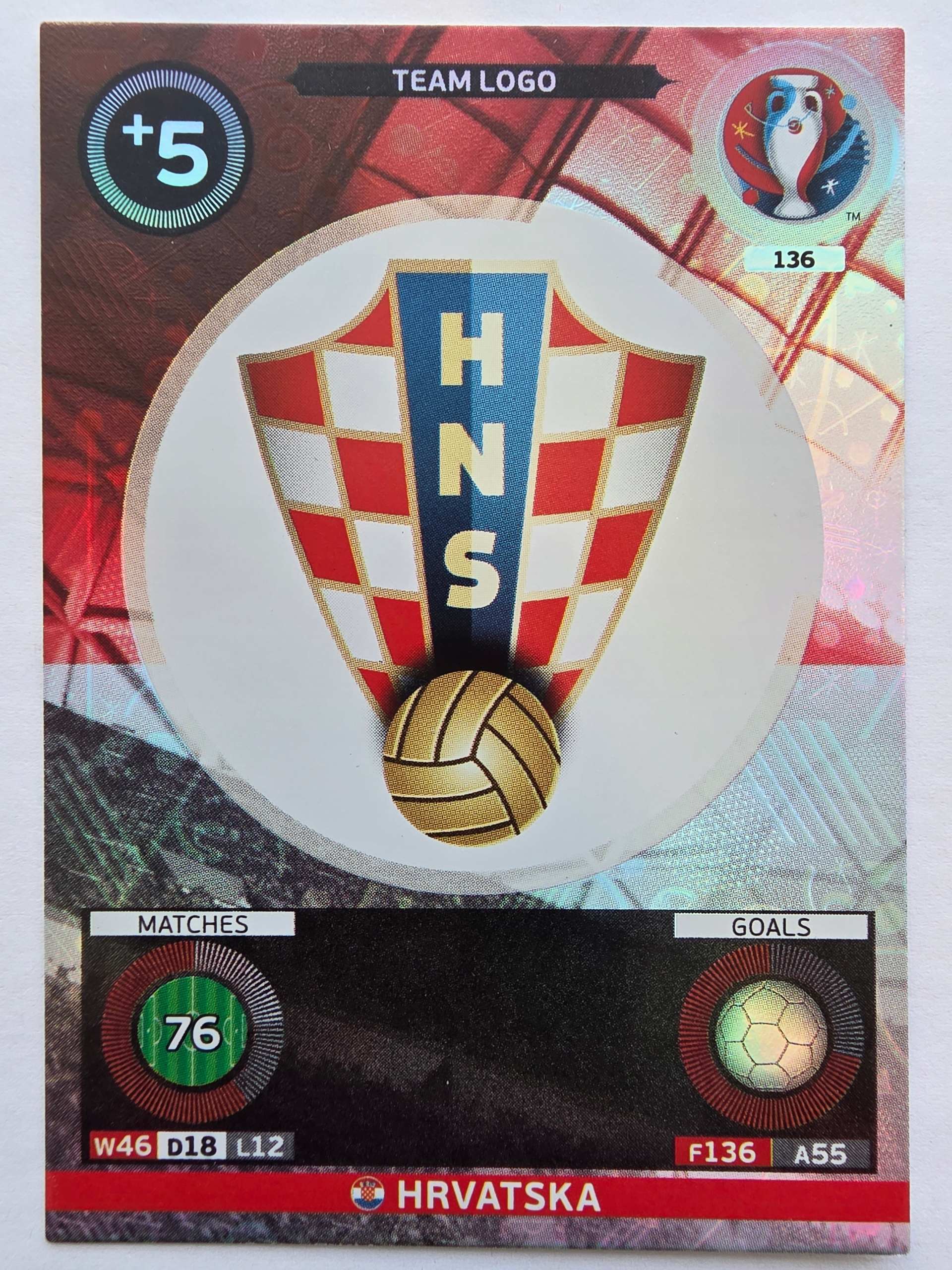2016 Panini Euro Team Logo Chorwacja Nr 136 /Q21