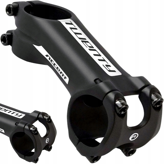 Držák řídítek Accent Twenty 1-1/8" /80mm/ -20° 31.8mm černobílý