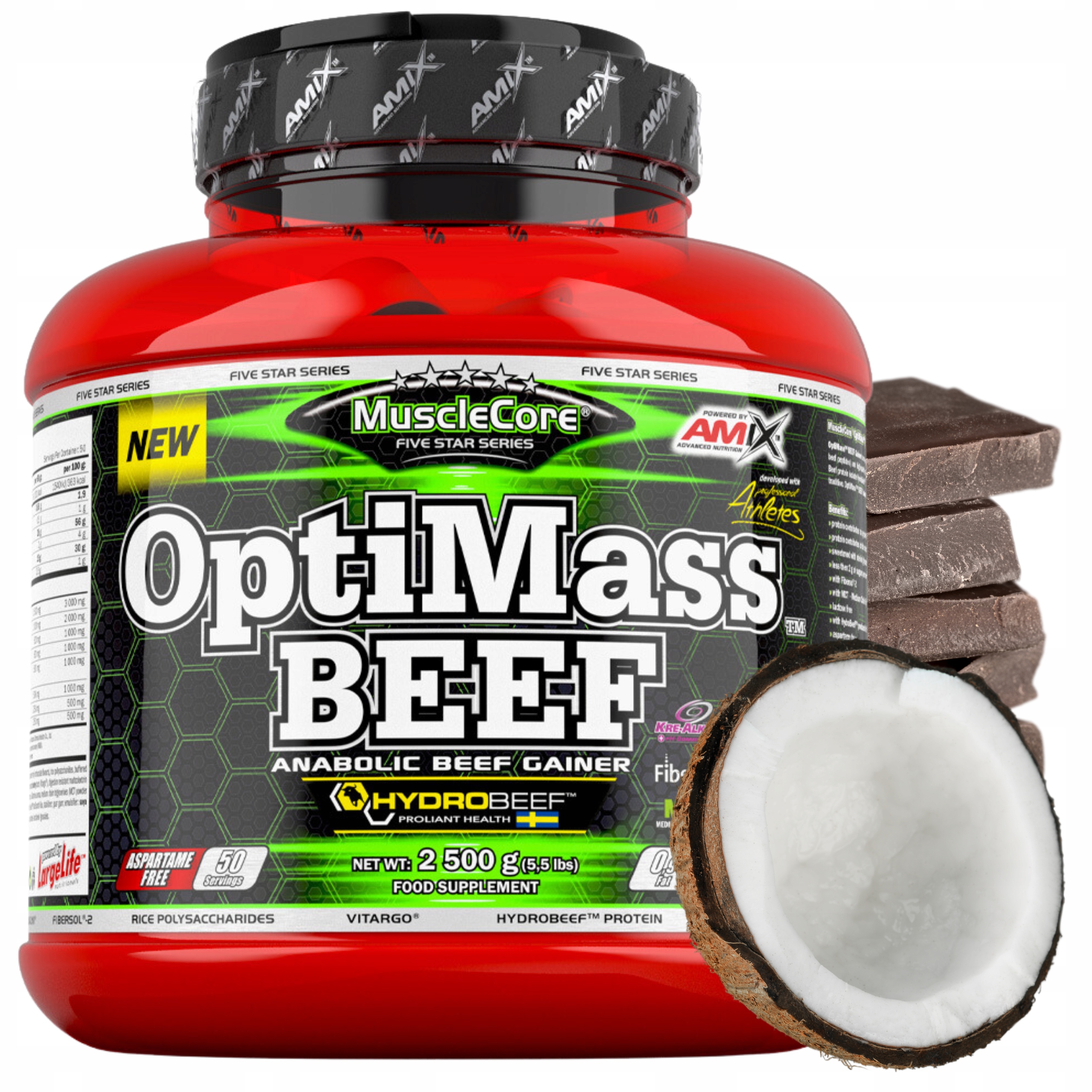 Gainer Protein Hovězí Bcaa Kreatin Vláknina Glutamin Polysacharid