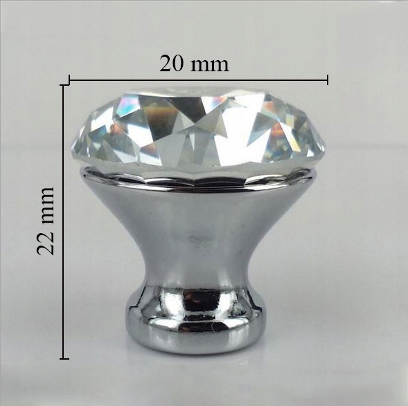 GAŁKA MEBLOWA uchwyt KRYSZTAŁ 20mm brylant Rodzaj gałka