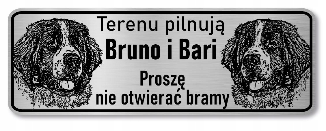 

Tabliczka uwaga psy- Berneńskie Psy Pasterskie