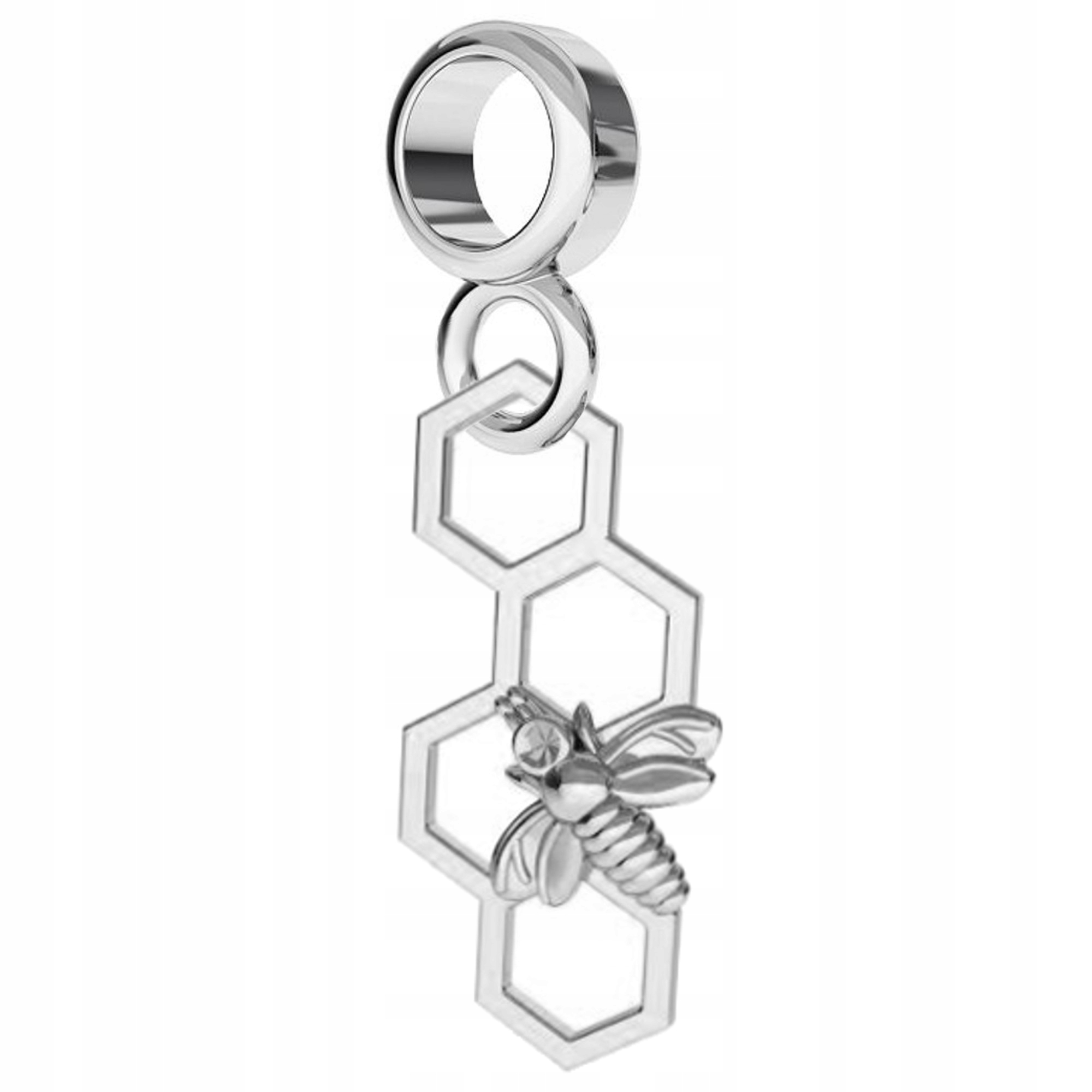CHARMS ZAWIESZKA PSZCZOŁA PLASTER MIODU srebro 925