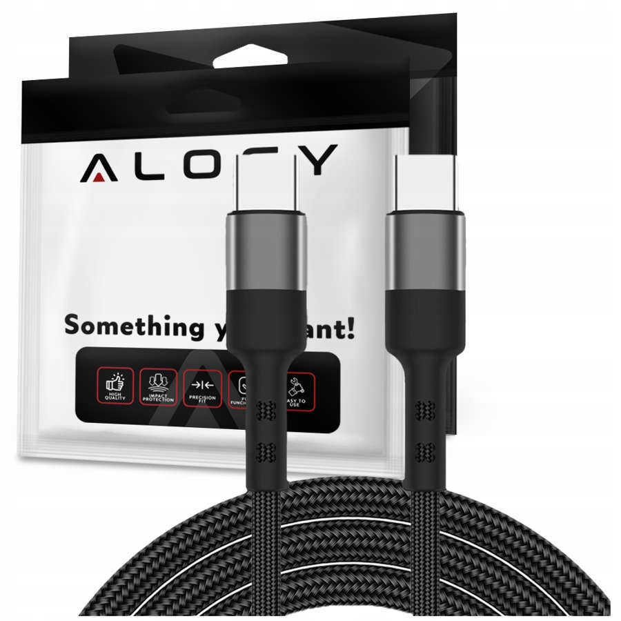 

Kabel przewód Alogy Usb do Usb-c Type C 60W 3A 1m