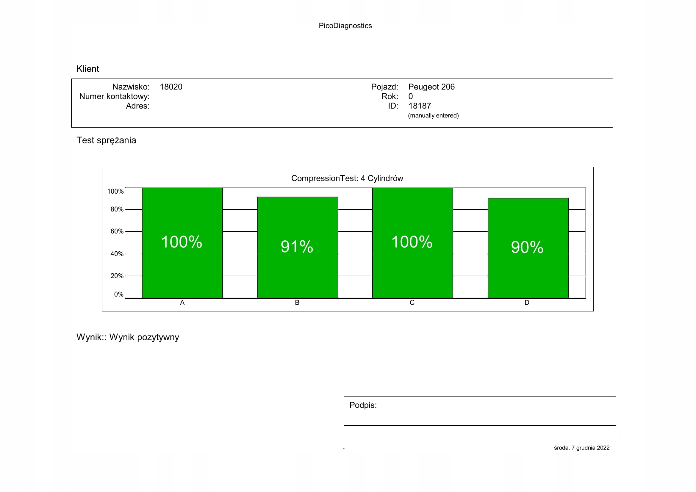 peugeot 206 1.1 8V 60KM Двигатель hfz протестированный