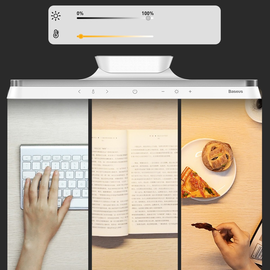 BASEUS BEZPRZEWODOWA LAMPKA NOCNA LED BIURKOWA MAGNETYCZNA DOTYKOWA 1800mAh Marka Baseus