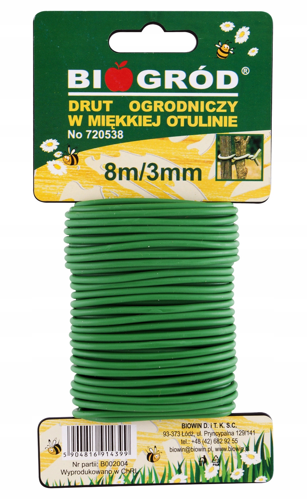 

Drut Ogrodniczy w miękkiej otulinie 8m 3mm