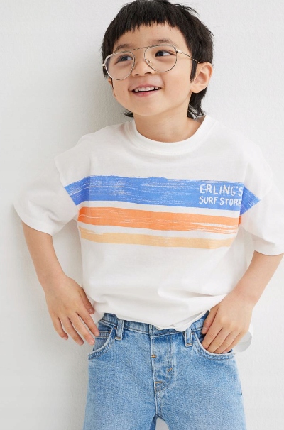 

H&m T-shirt oversize roz 98-104 cm