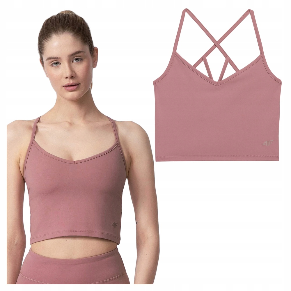 

4F Crop Top Treningowy Damski TSD027 Róż S