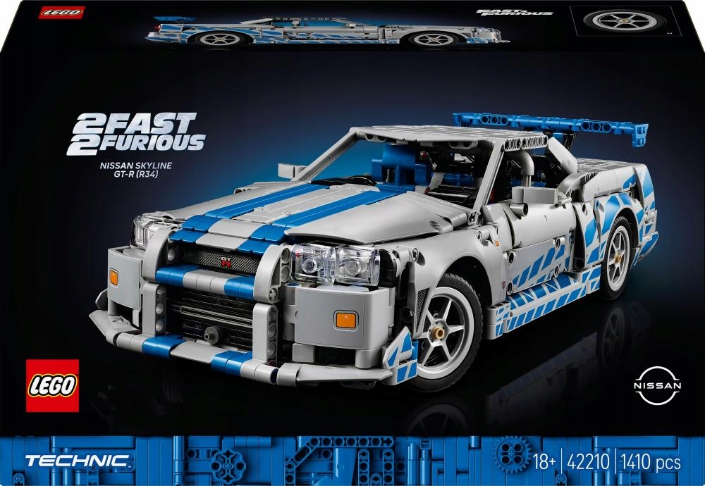 Lego 42210 Technic Auto Nissan Skyline Gt-r (R34) Příliš rychlé a zběsilé