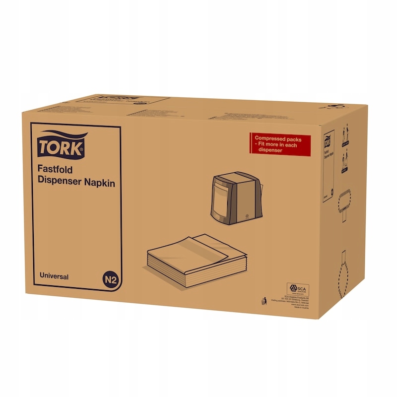 Dispenserové obrúsky Tork Fastfold N2 (10933), 10800 ks