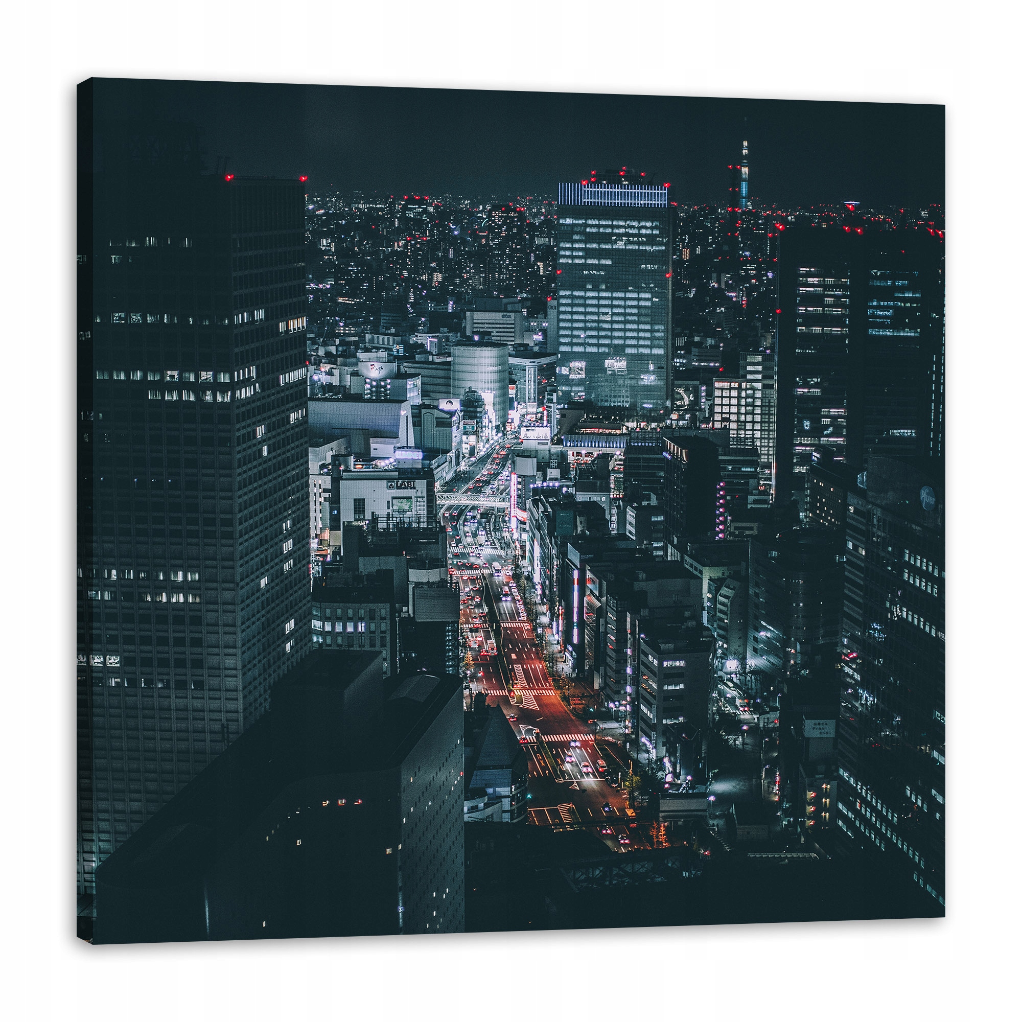 Obrazy na plátně Architektura Tokio v noci 80x80 cm