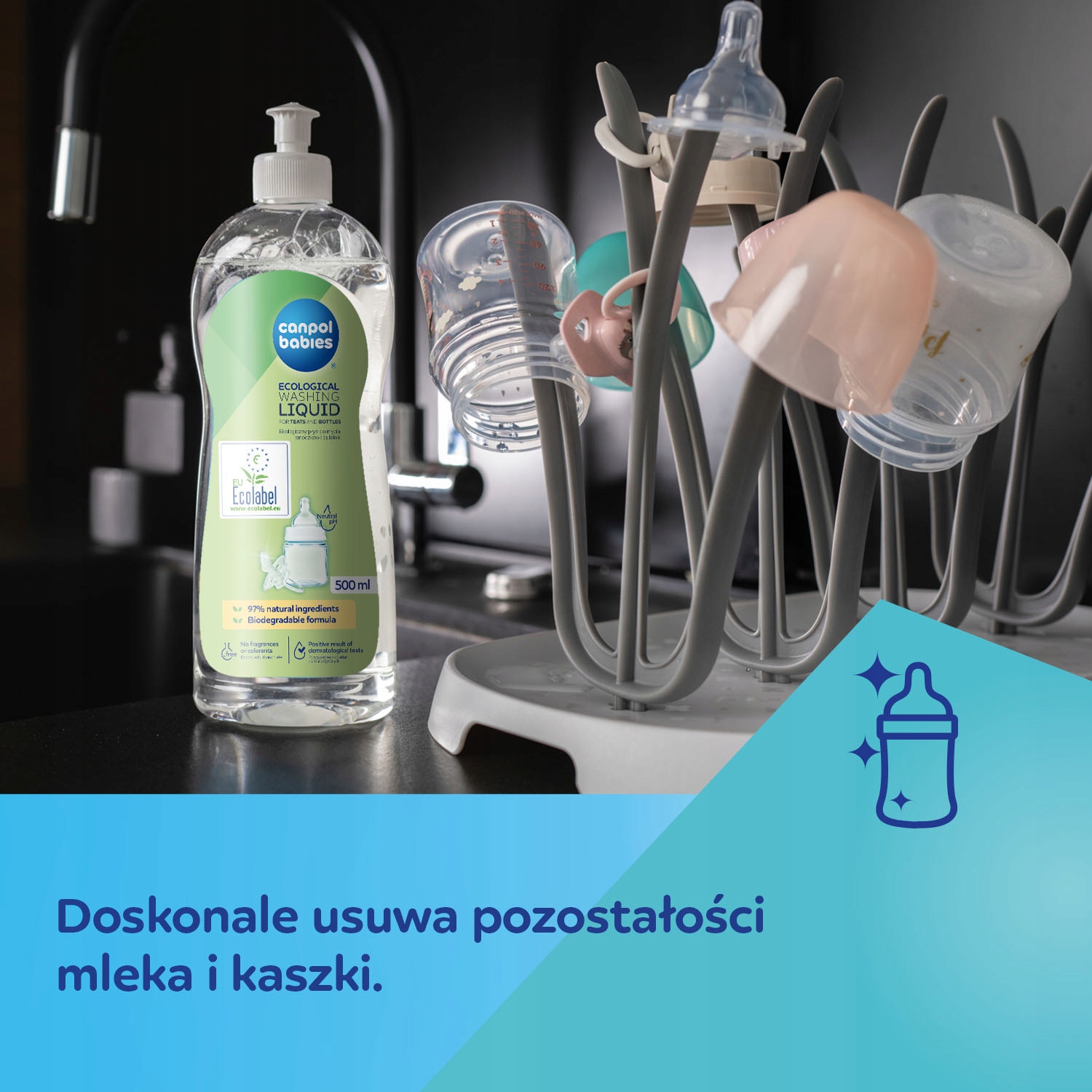 Canpol EKOLOGICZNY PŁYN do mycia BUTELEK smoczka ZABAWEK naczyń 500ml BIO EAN (GTIN) 5903407015002