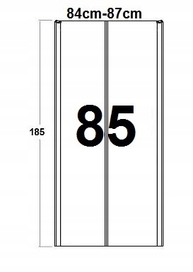 5mm Podwójne Drzwi Prysznicowe 85 reg. 84-87 cm Kod producenta LAVADO Drzwi prysznicowe A41 85