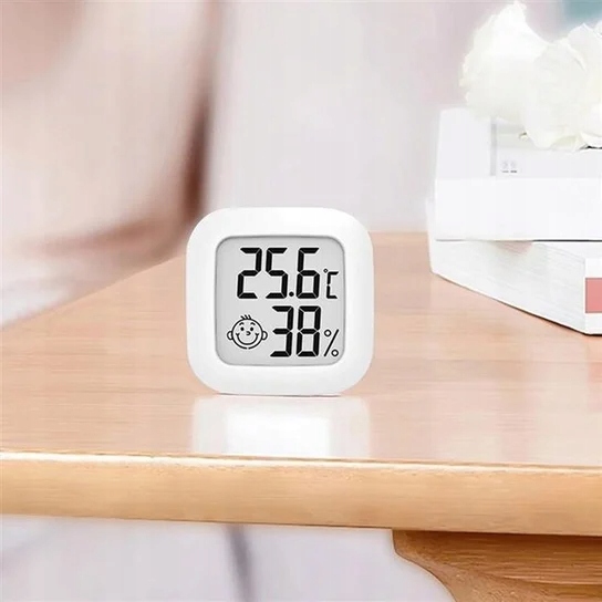 CYFROWY TERMOMETR HIGROMETR POKOJOWA STACJA POGODY POGODOWA Z WYŚWIETLACZEM Model LCD HIGROMETR TERMOMETR