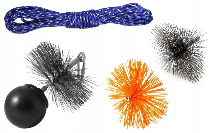 ZESTAW DO CZYSZCZENIA KOMINA KULA 2,5kg LINA 15M