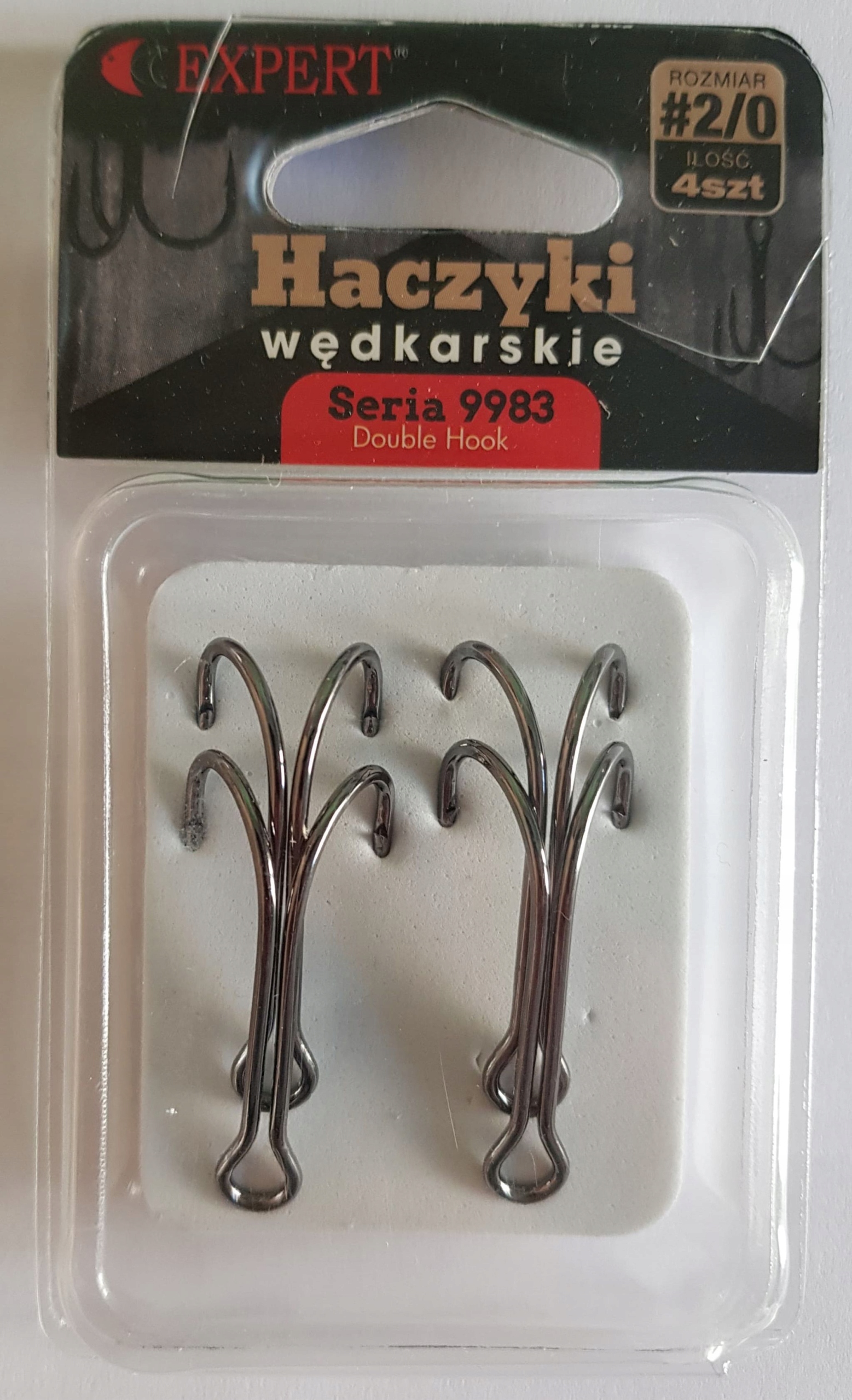 Haczyki Expert Double nr 2/0 brązowy