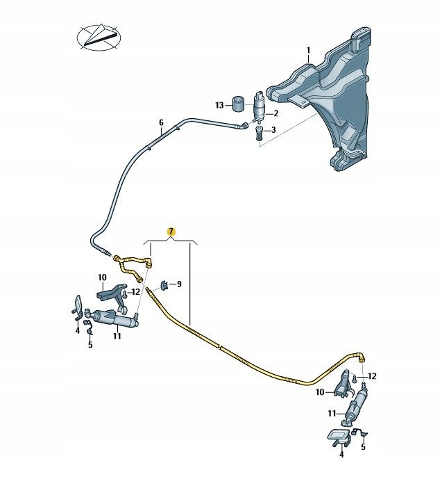 RURKA PRZEWOD SPRYSKIWACZE REFLEKTORA AUDI A4 B9 Car type Passenger cars