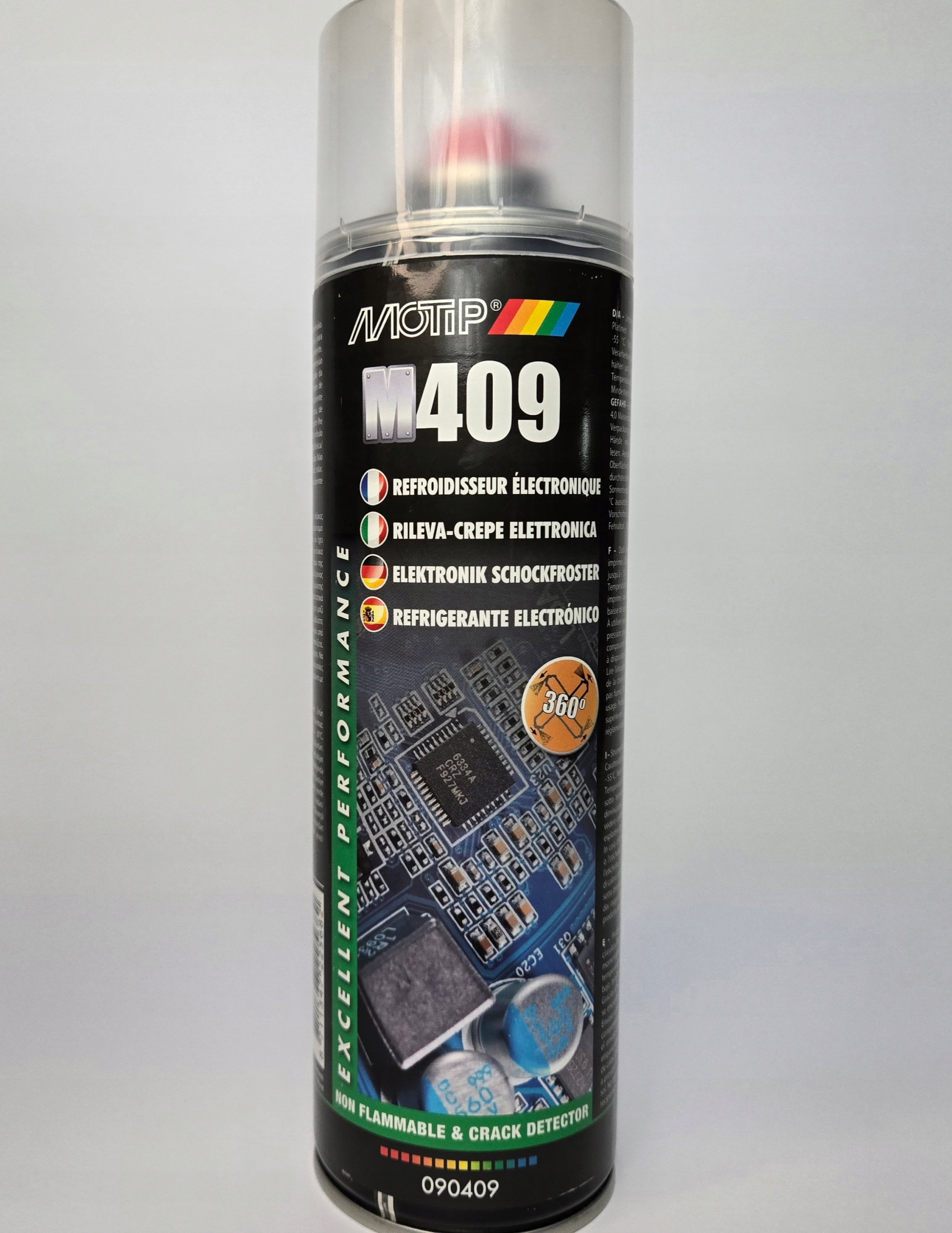 Motip M409 Spray chłodzący zamrażacz do elektroniki -50°C, 360°C, 500 ml