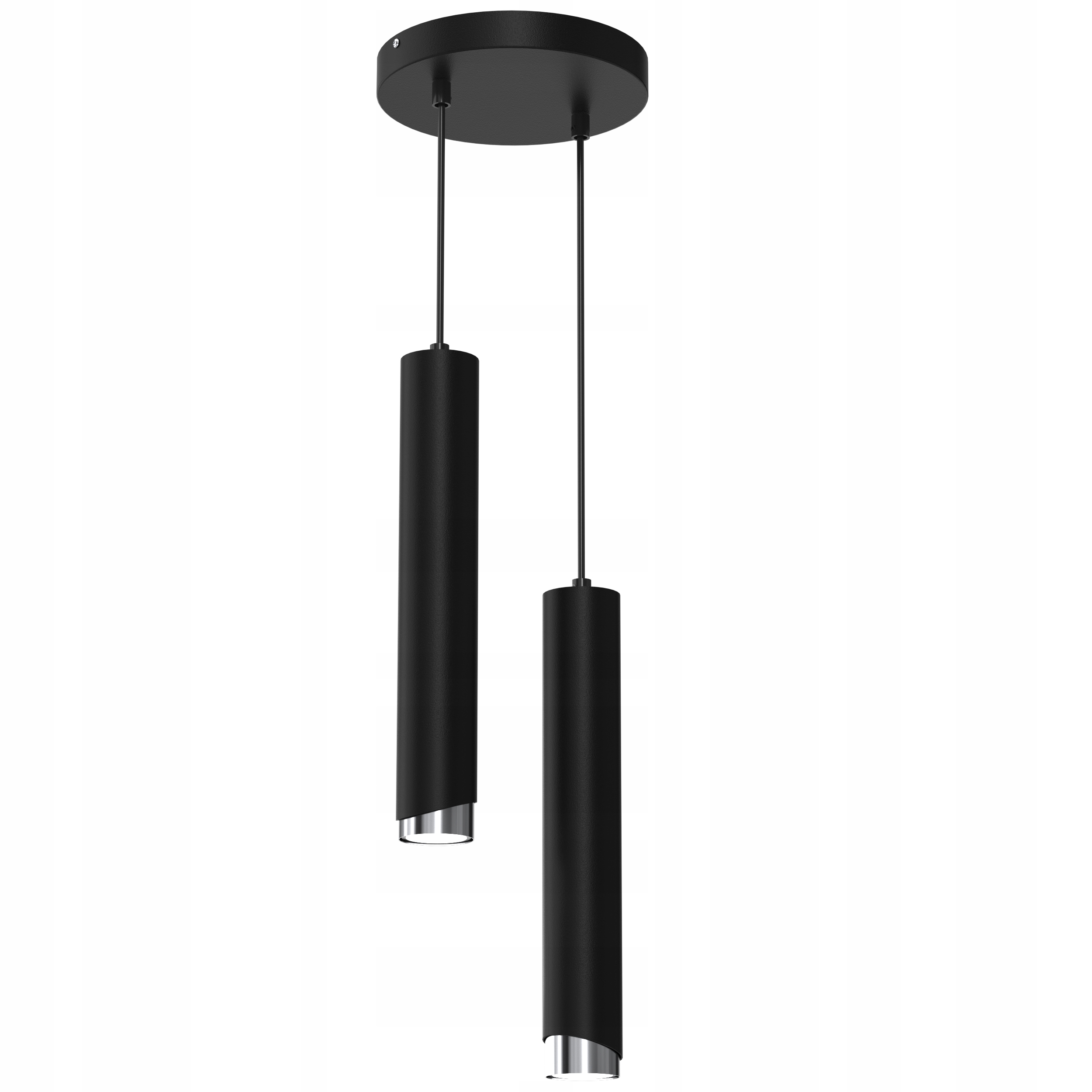 Závěsné Stropní Svítidlo Trubice Metal GU10 Loft Spot Černý Chrom