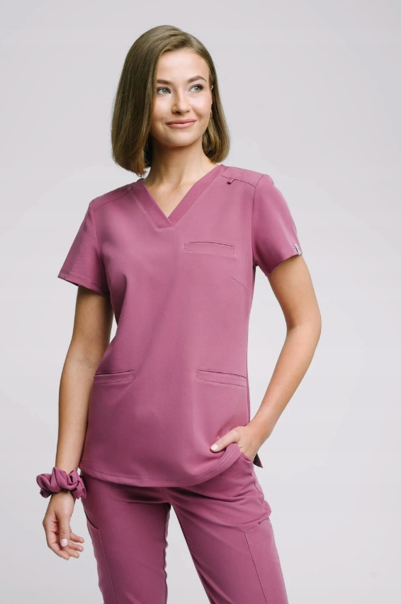 Bluza medyczna damska SpaWear Natalie+ Viscon Lawendowy Róż XXL
