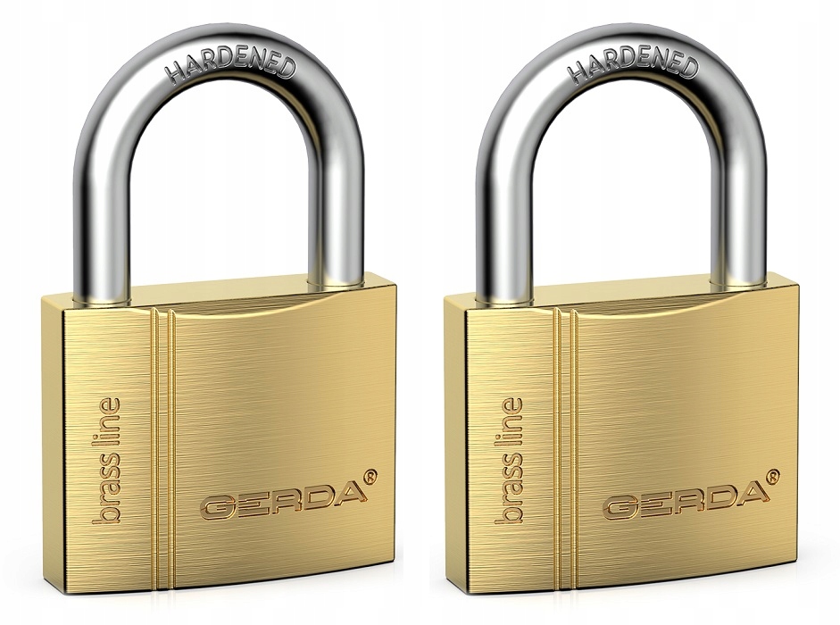 

Gerda Brass Line 2 Kłódki System Jednego Klucza 60