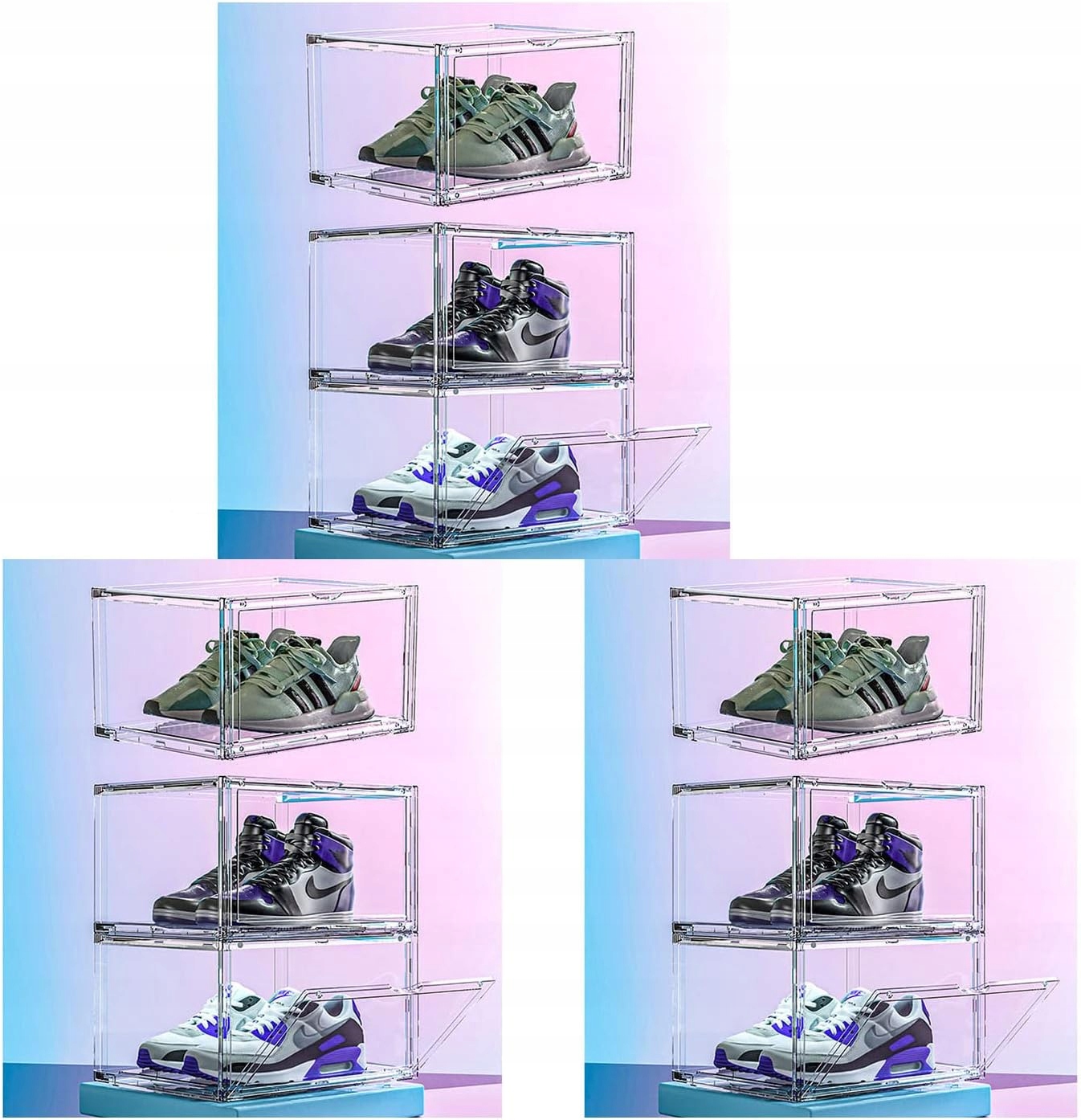 Vitrína Sběratelská Na Boty Figurky Lego Kostky do obchodu 9 ks