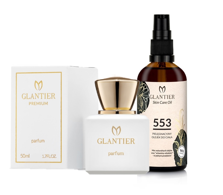 Sada Glantier Parfém Premium 50 ml 585 Pečující olej 100 ml 553