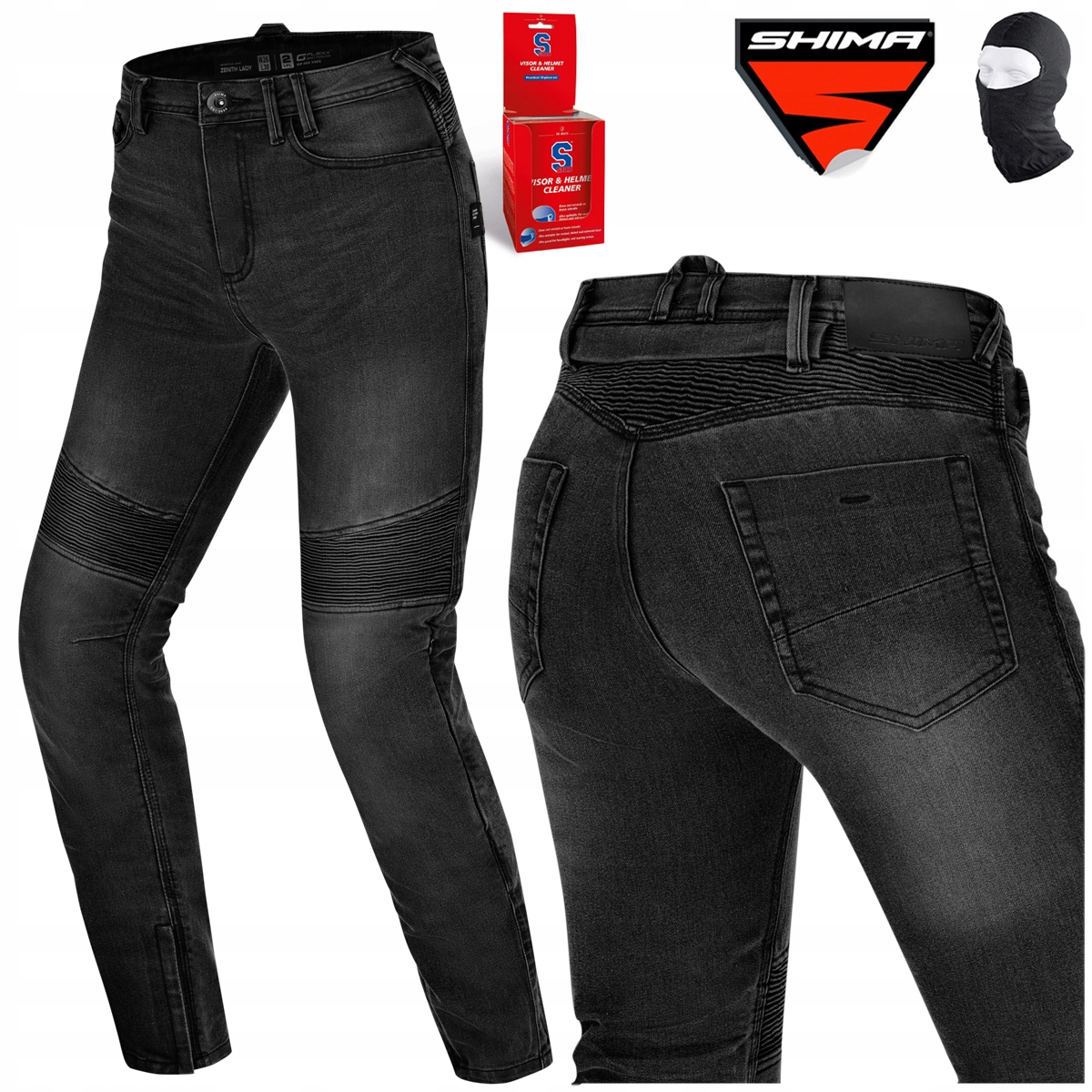 Motocyklové Kalhoty Shima Zenith Blk Klasické Dámské Džíny Bonus