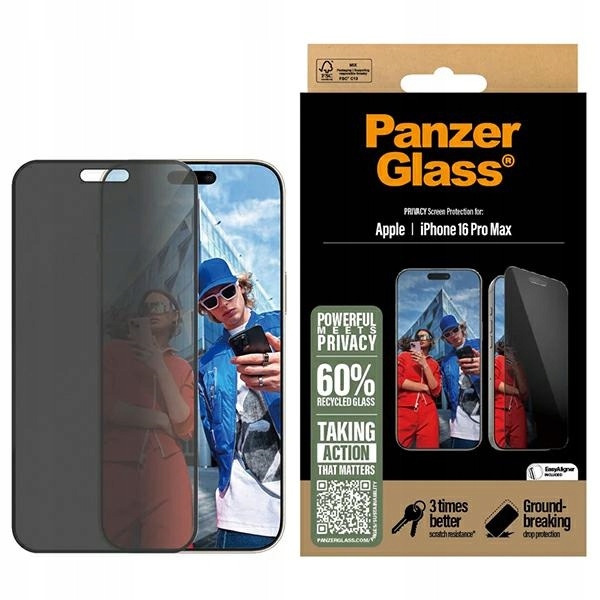 PanzerGlass Ochrana obrazovky pro iPhone 16 Pro Max 6.9" Ultra-Wide Fit P