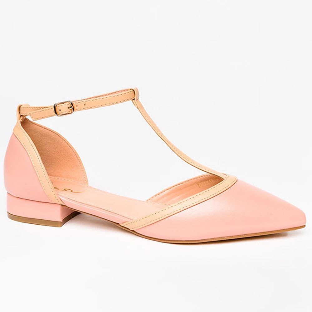 BALERINKI DAMSKIE LEKKIE PŁASKIE BUTY Z PASKIEM 39 Model D21X12/P