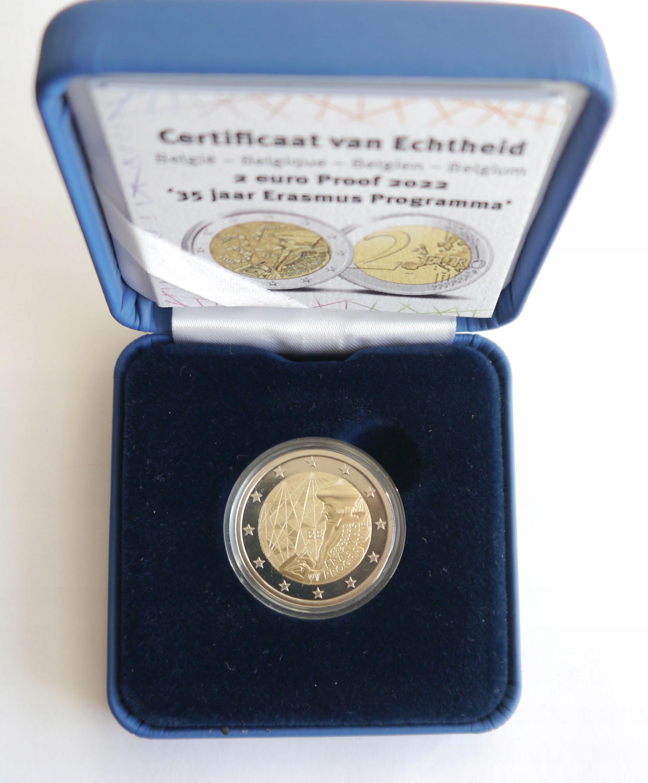 BELGIA 2 EURO 2022 PROOF PROGRAM ERASMUS OD 1 ZŁ