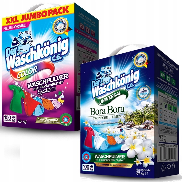 

Waschkonig Proszek do Prania Bora Bora Mix2x7,5kg