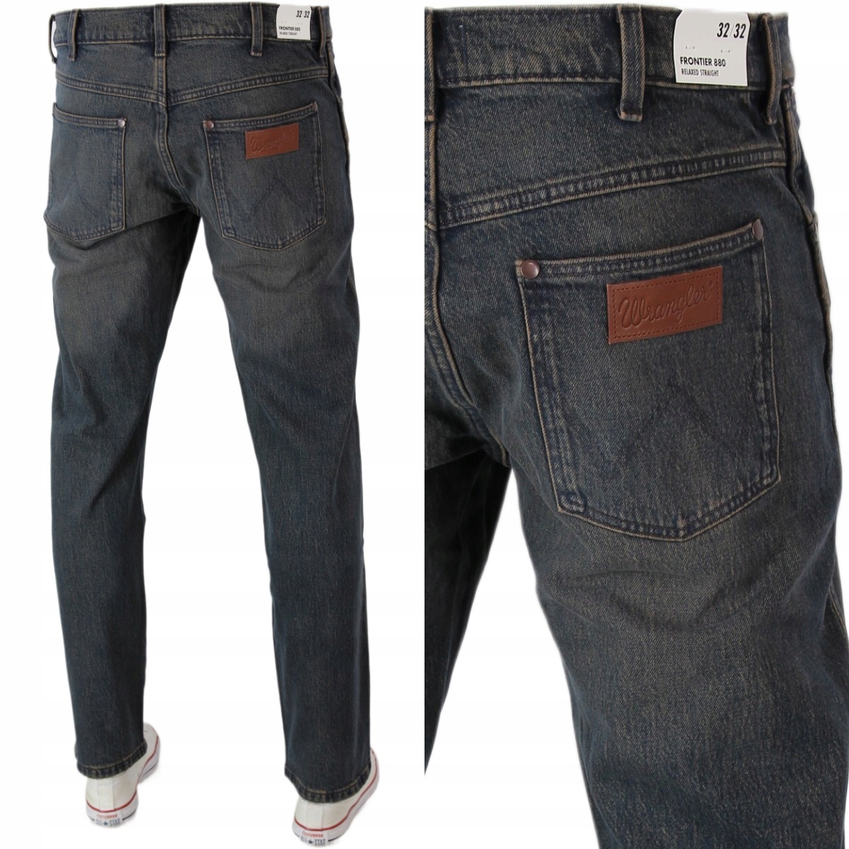 Wrangler Frontier Jeans Proste Relaxed "nebula" W34 L32