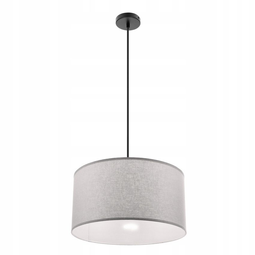 Candellux Shanti závěsná lampa černá 1x40W E27 stínidlo šedé 31-38678