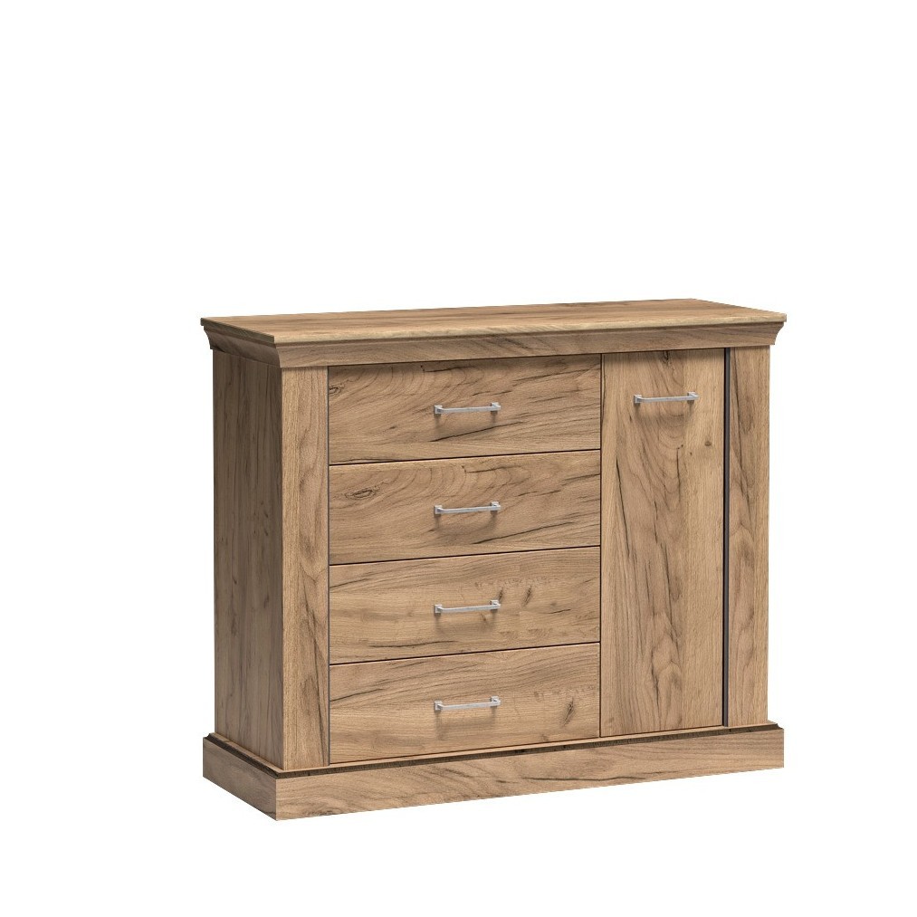 Komoda Desio 114 cm do obývacího pokoje Ložnice Dub