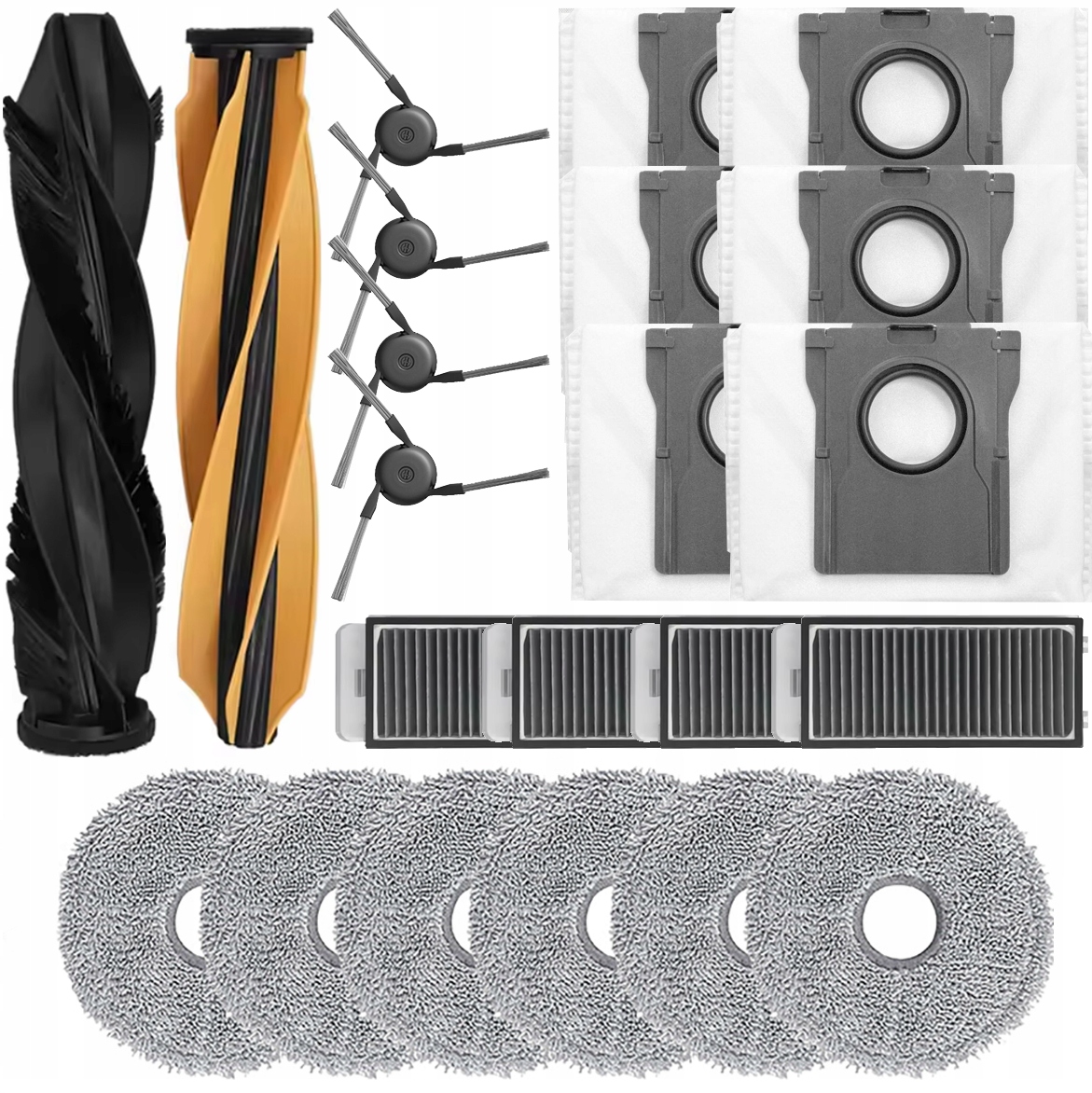 Duży zestaw do Dreame X50 Ultra L50 Pro Ultra worki, szczotki mopy filtry