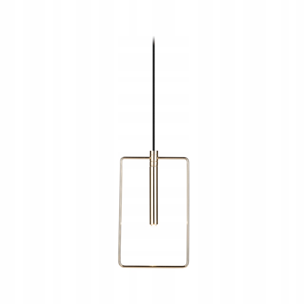 Minimalistická obdĺžniková závesná lampa, moderná, mosadzná, 29 cm, Amplex