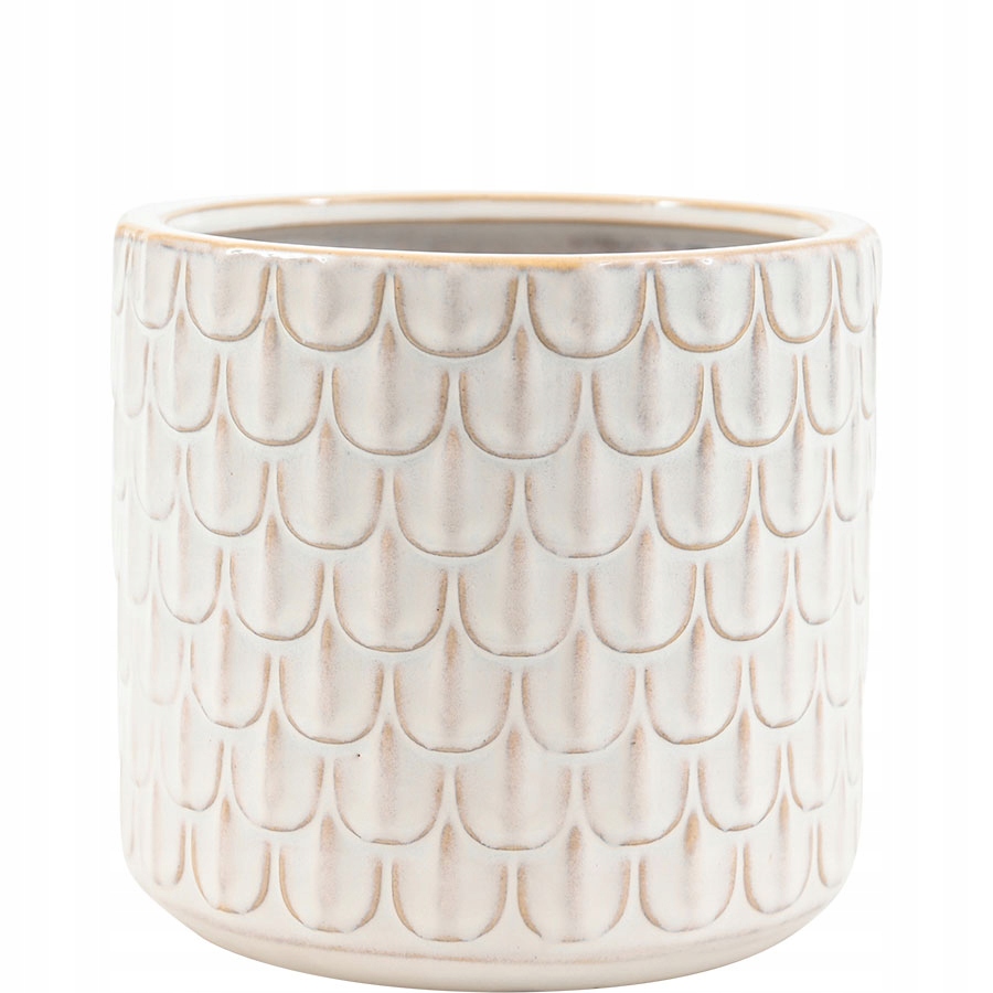 DONICZKA CERAMICZNA KREMOWA BIAŁA OSŁONKA 14X13,5
