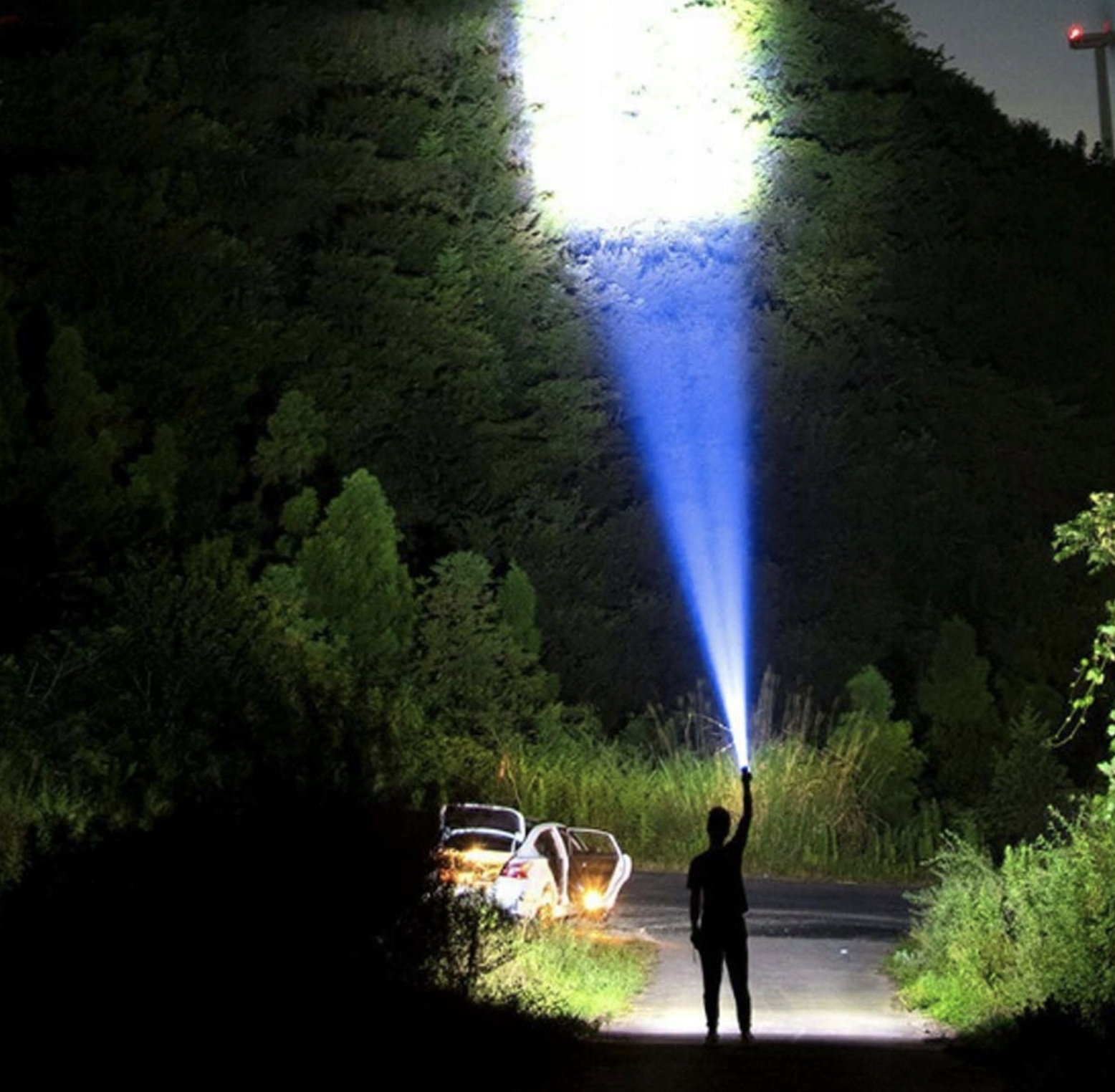 LATARKA TAKTYCZNA AKUMULATOROWA LED NA BIWAK WOJSKOWA SZPERACZ WODOODPORNA Stan opakowania oryginalne