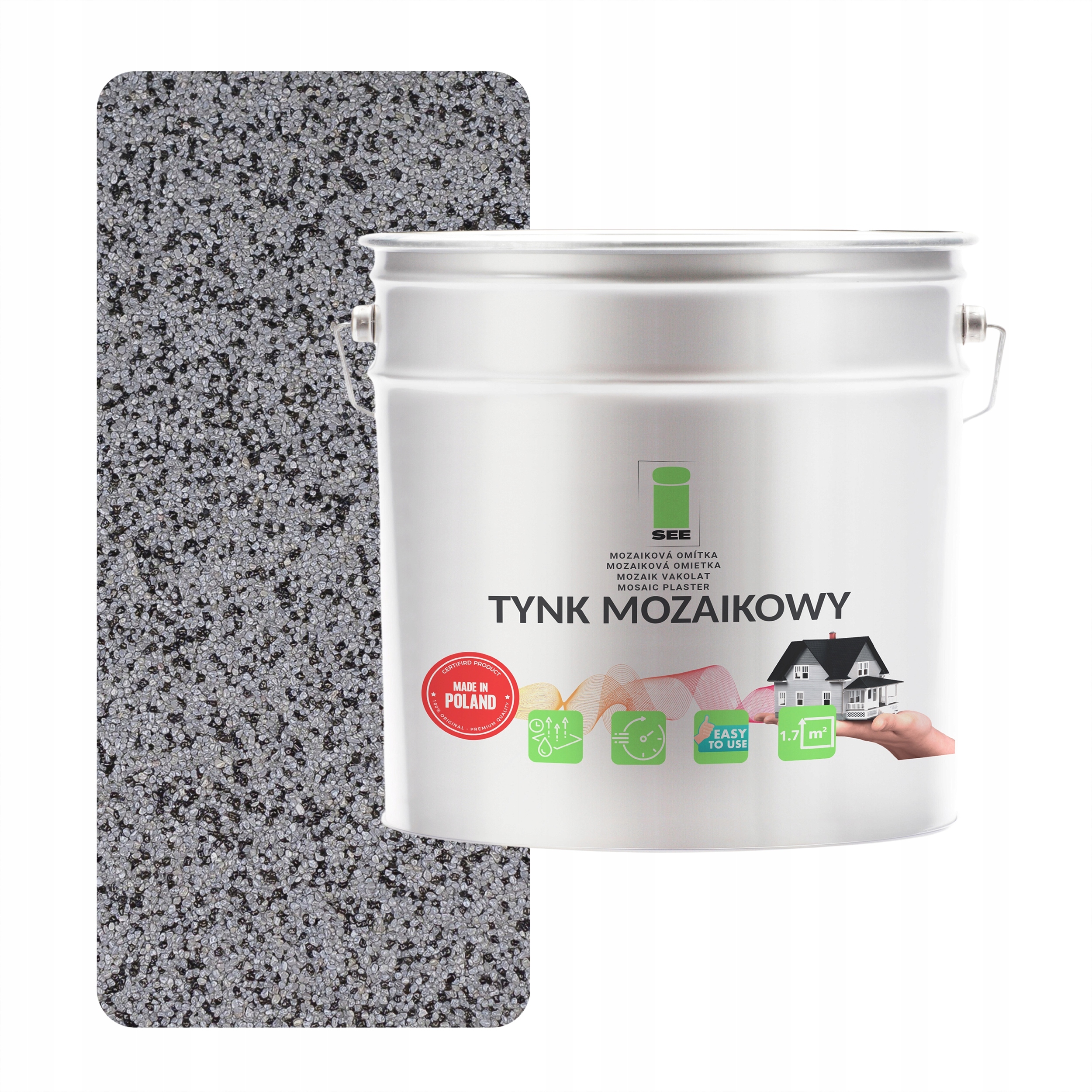 Mozaiková omítka Marmolit Šedá Pryskyřice 7KG Mrazuvzdorná Odolný vůči Uv záření M34