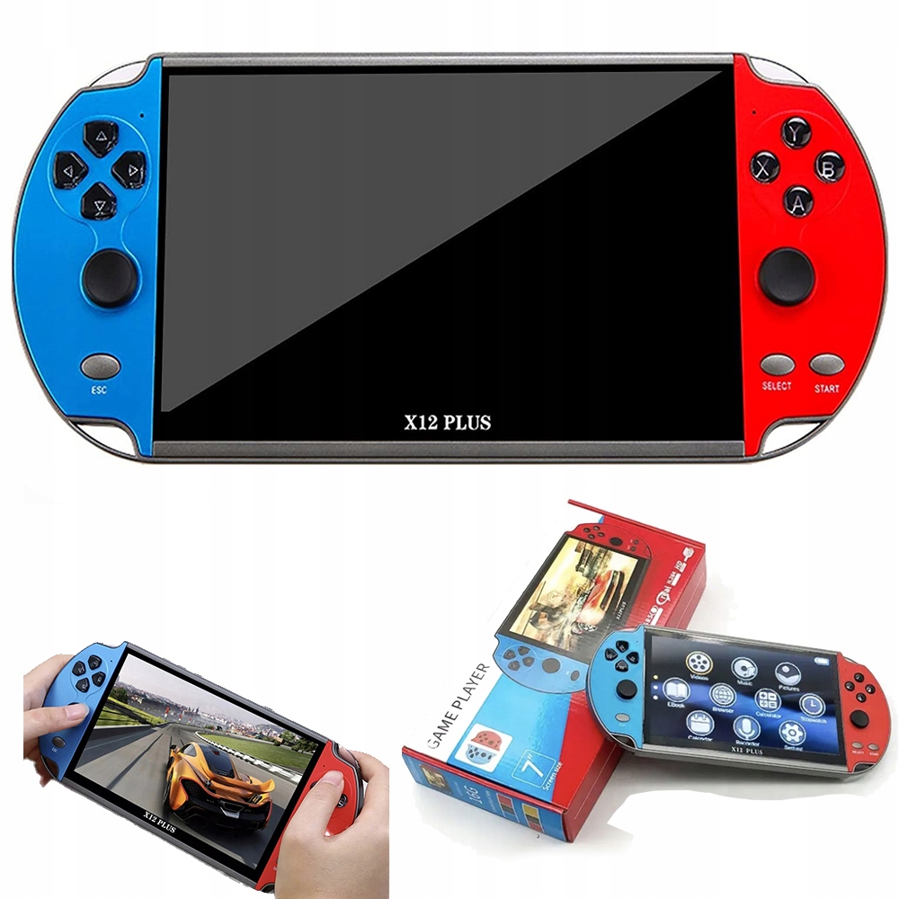 Konsola Do Gier X12 Plus Przenośna 16GB 7-CAL Duży Ekran Dwa Joysticki