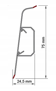Listwa przypodłogowa SG75 2,2m Teak Avanti Marka Salag