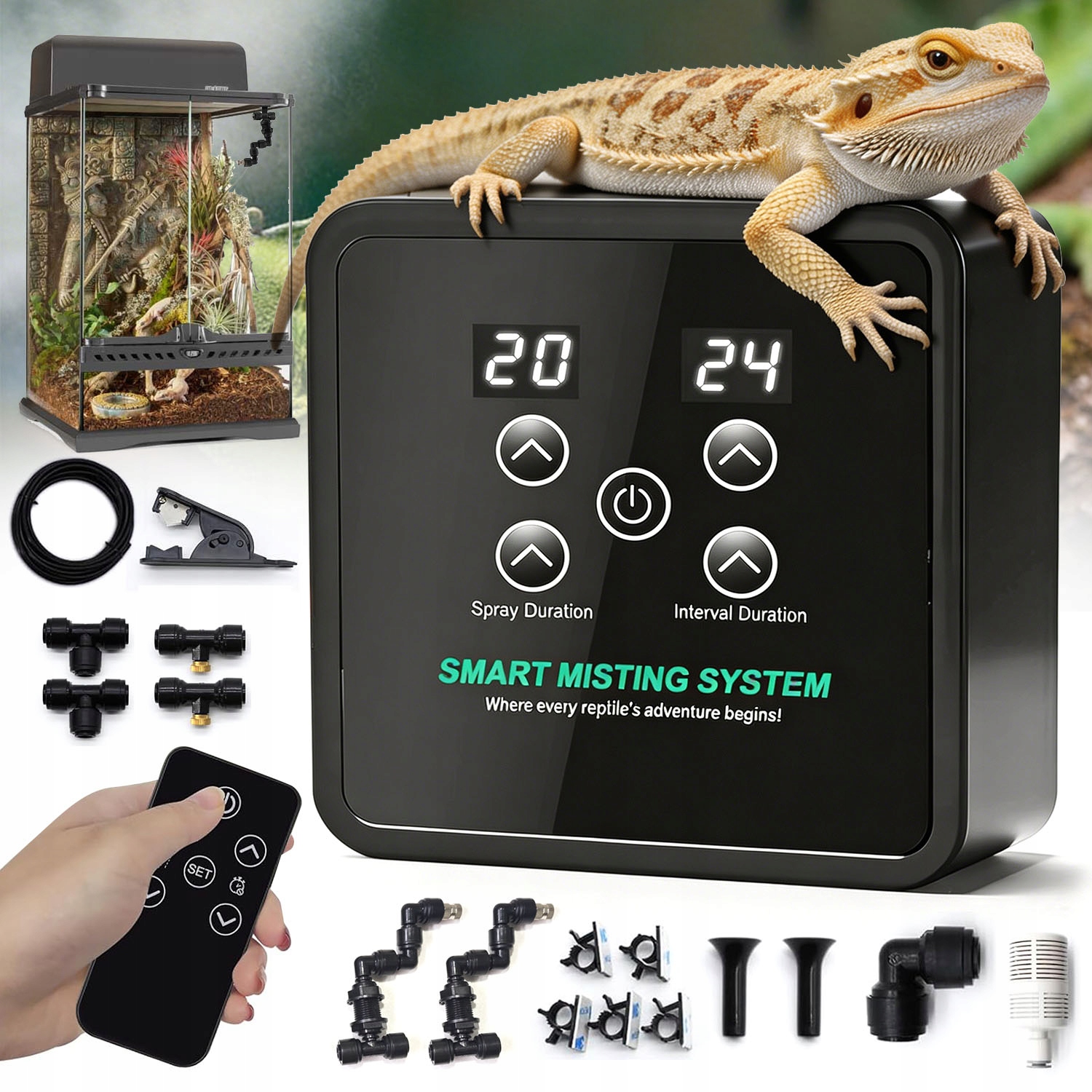 Zavlažovač Pro Plazy, Programovatelný, 2 Trysky 360 Stupňů Pro Plazy