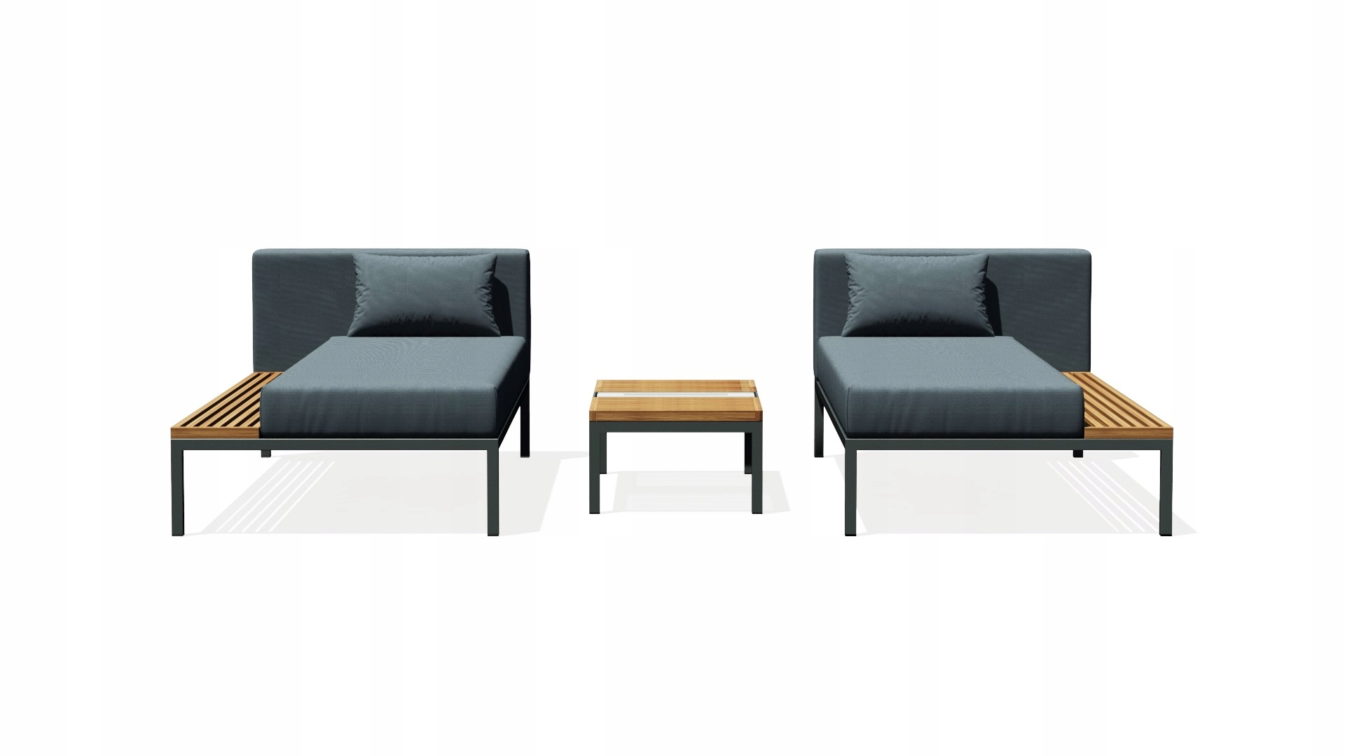 ZESTAW MEBLI OGRODOWYCH VIVO GRAFIT - NOWA CENA!!! Materiał dominujący metal