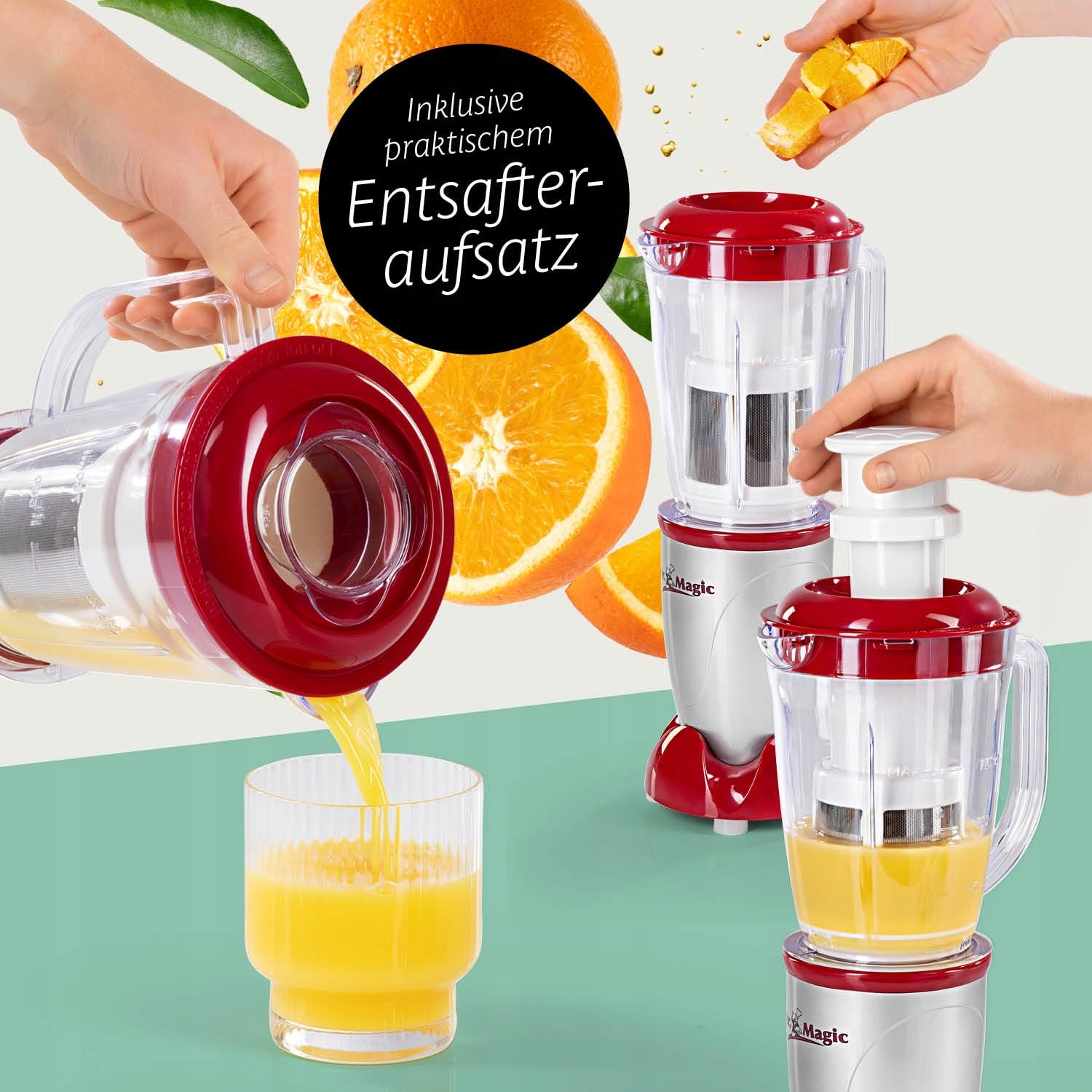 GOURMETMAXX Mr Magic Blender Zestaw XXL Mikser Do Smoothie i Koktajli — miniatura 4
