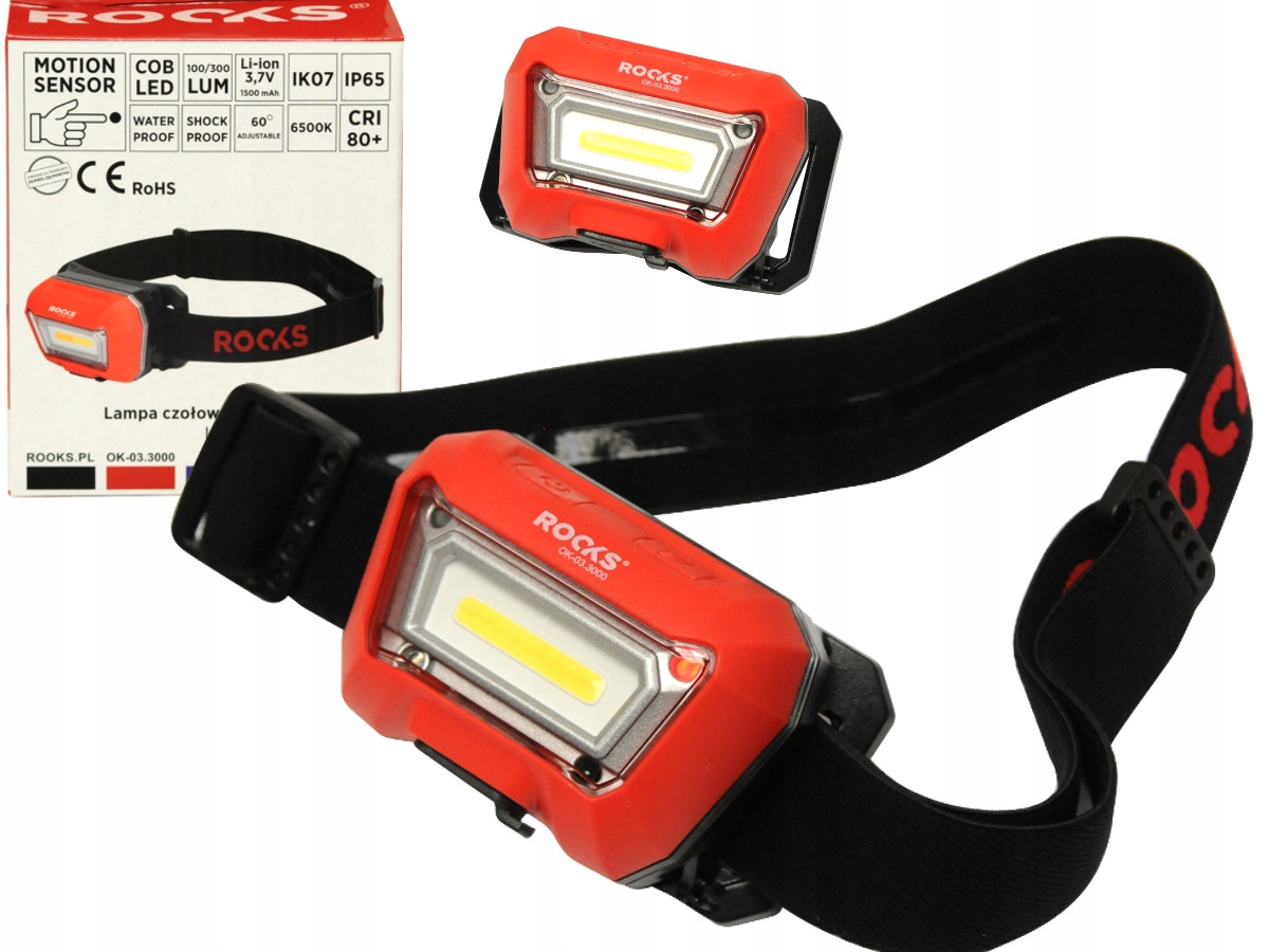 

Latarka Czołowa Lampa Led Z Sensorem Rocks