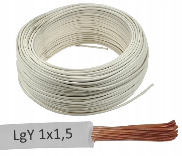

Zamel Cet Przewód Kabel LgY 1x1,5 300/500 Biały